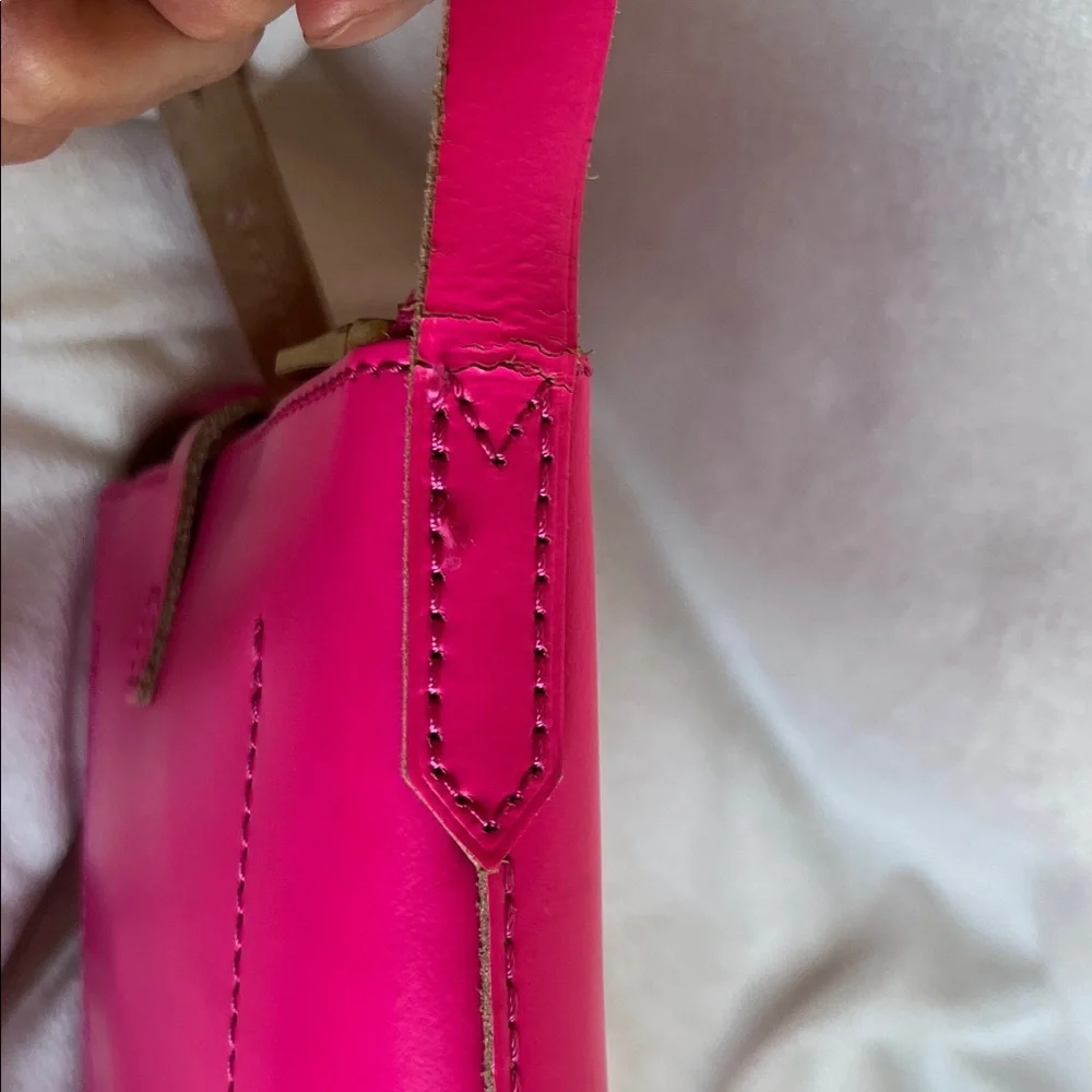 J. Crew Leather Vibrant Pink Crossbody Bag - Picture 12 of 12
